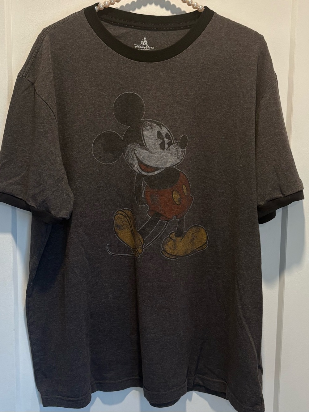 Disney Charcoal Mickey Mouse Ringer Tee